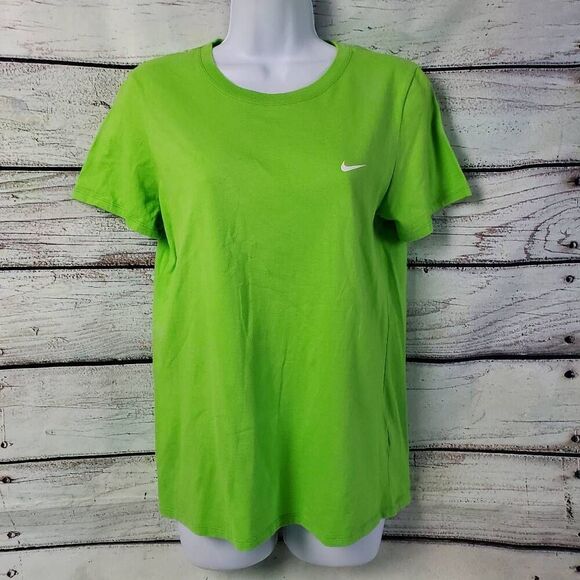 Nike Tee Athletic Cut T-Shirt Size L Green Short Sleeve 100% Cotton Honduras Uni - Picture 1 of 6